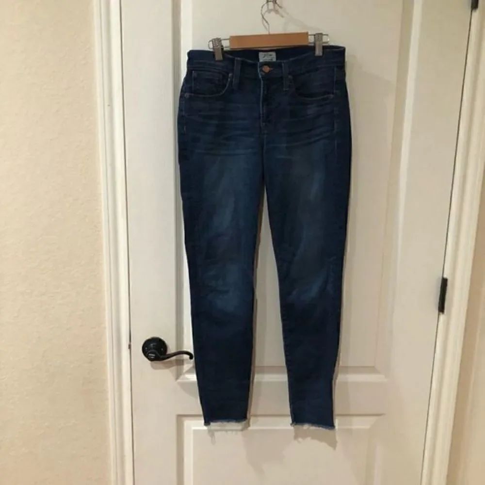 J. Crew toothpick denim jeans frayed hem size 27